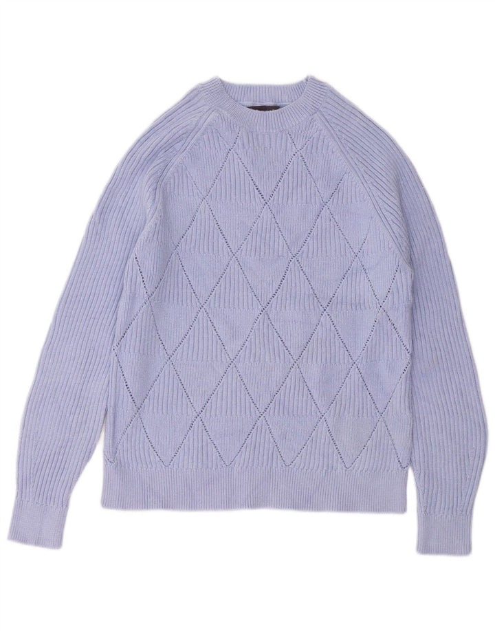 MARKS & SPENCER Womens Crew Neck Jumper Sweater UK 14 Medium Purple