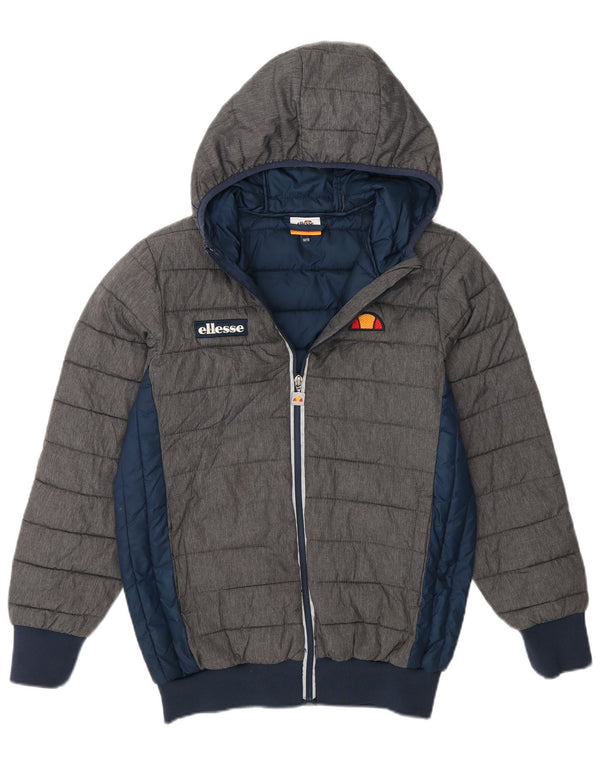 Ellesse Giacca imbottita con cappuccio da bambino 12-13 anni Nylon color block grigio