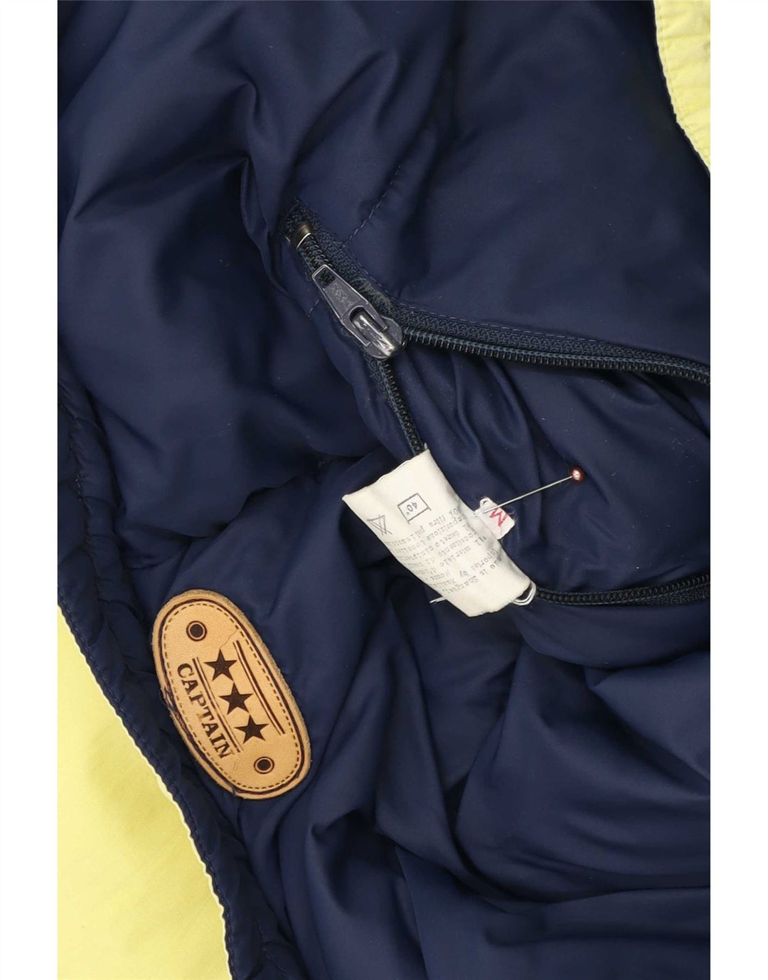 Vintage Mens Reversible Padded Jacket UK 38 Medium Navy Blue Nylon