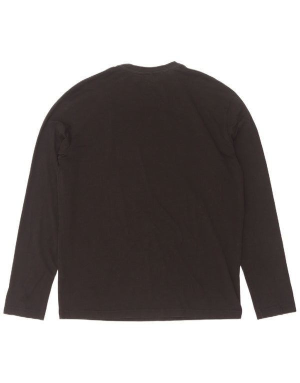 Calvin Klein Jeans Mens Graphic Top Long Sleeve 2XL Black Cotton