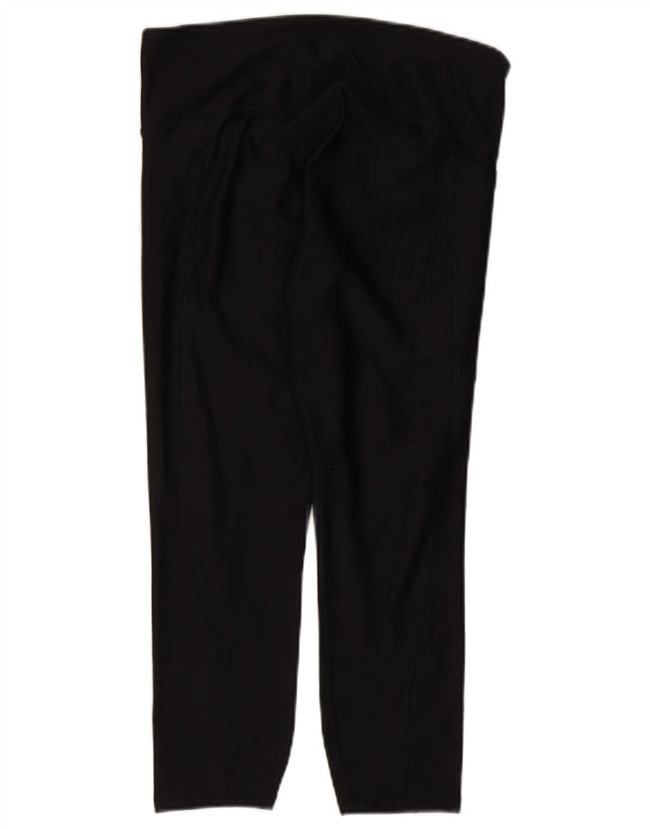 Under Armour Damen Capri-Leggings UK 14 Large Schwarz Polyester