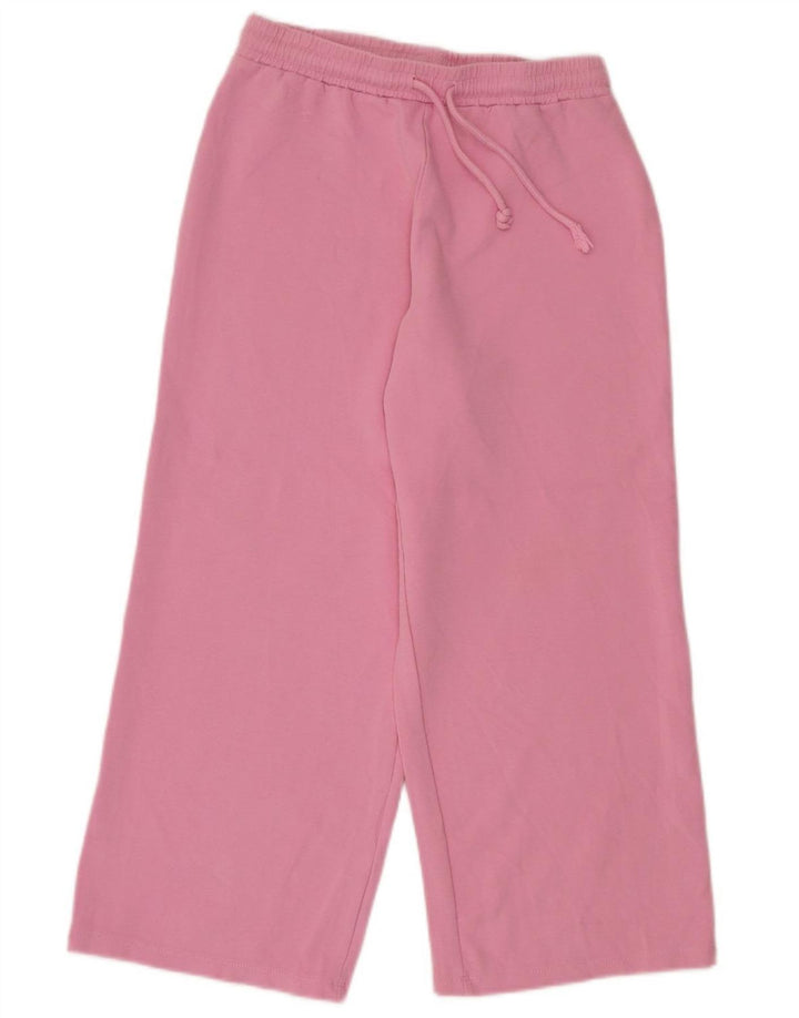 ZARA Womens Tracksuit Trousers UK 12 Medium  Pink Cotton