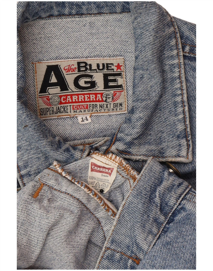 Carrera Boys Loose Fit Denim Jacket 13-14 Years Blue Cotton