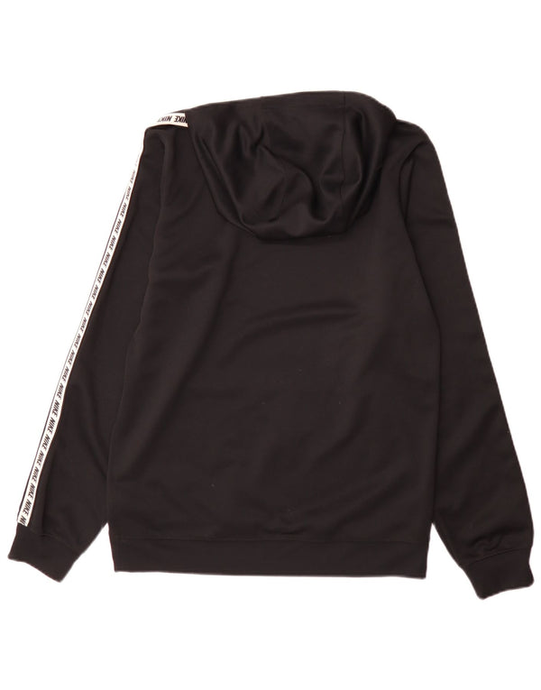 Felpa con cappuccio grafica Nike da uomo piccola in poliestere nero