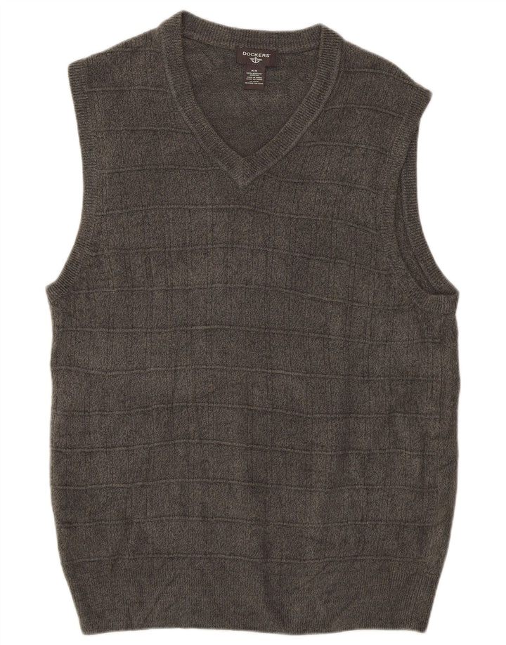 Dockers Mens Vest Tank Top Medium Grey Acrylic