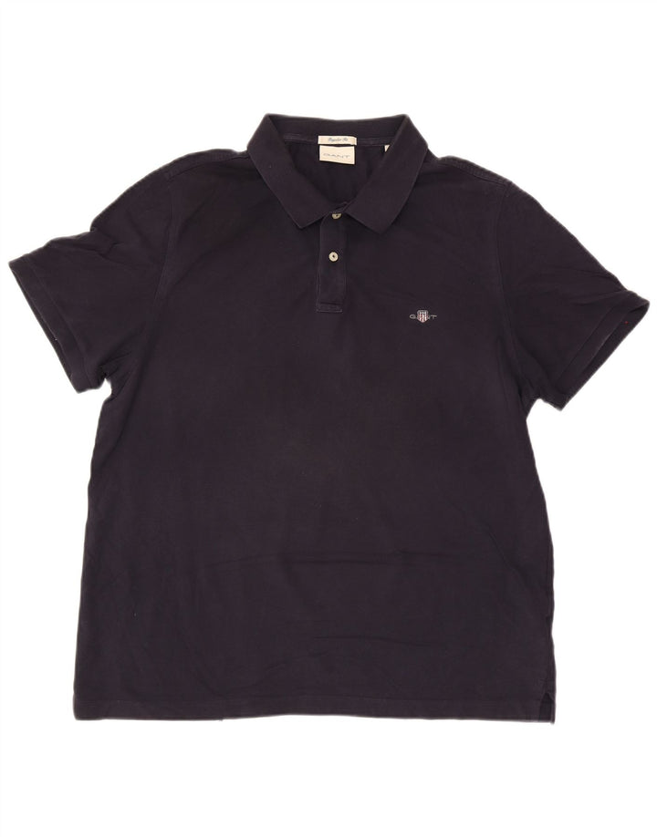 Gant Mens Polo Shirt 2XL Navy Blue Cotton