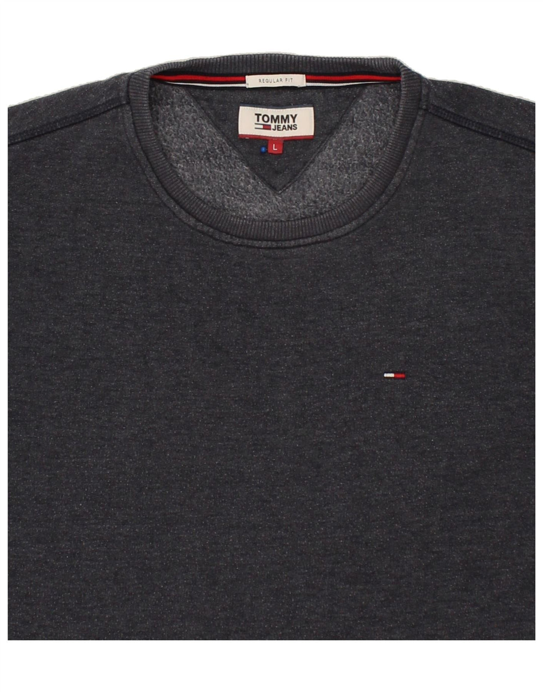 TOMMY HILFIGER Mens Regular Fit Sweatshirt Jumper Large Navy Blue Cotton Vintage Tommy Hilfiger and Second-Hand Tommy Hilfiger from Messina Hembry 