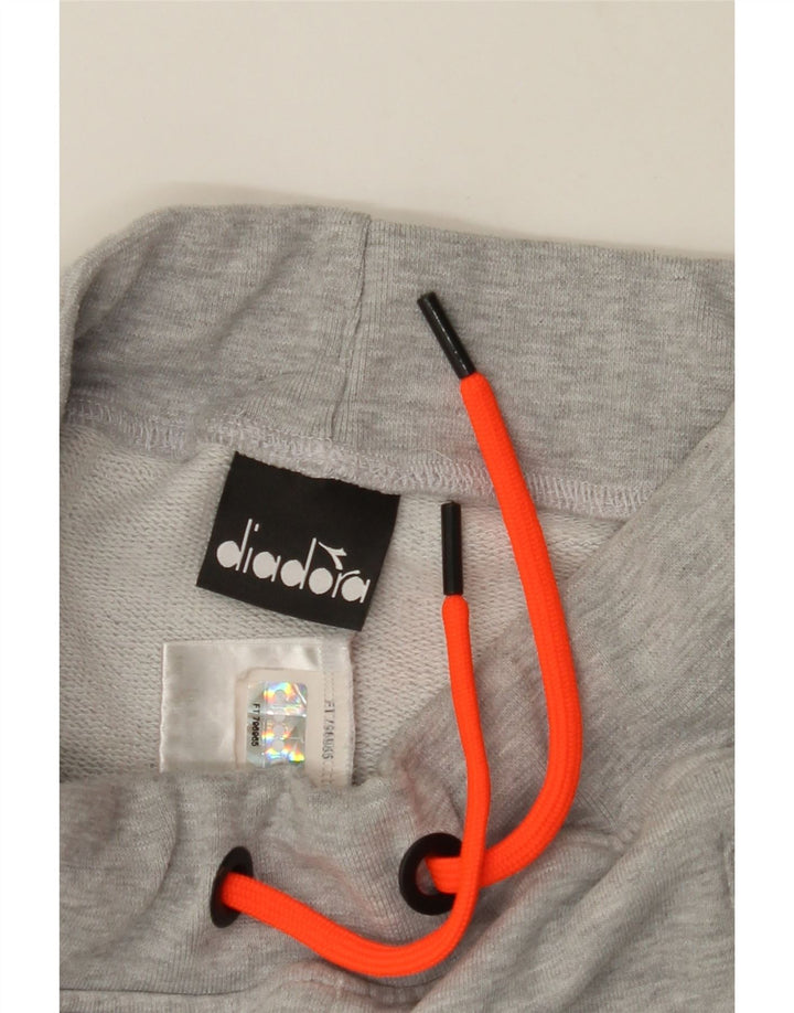 DIADORA Boys Graphic Sport Shorts 9-10 Years  Grey Vintage Diadora and Second-Hand Diadora from Messina Hembry 
