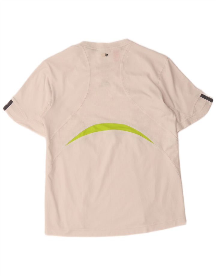 Adidas Boys Climacool T-Shirt Top 13-14 Years White Colourblock Polyester