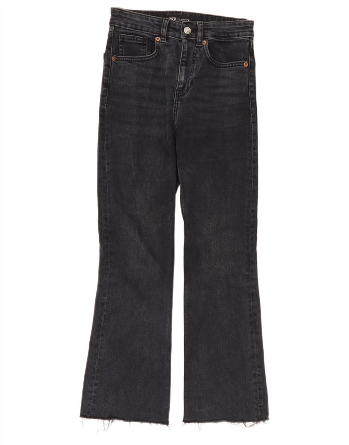 Damskie jeansy rozkloszowane Zara EU 38 Small W28 L26 Czarne