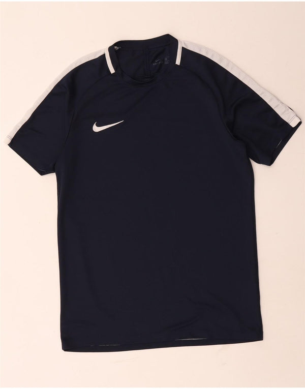 Nike Mens Dri Fit T-Shirt Top Small Navy Blue Colourblock