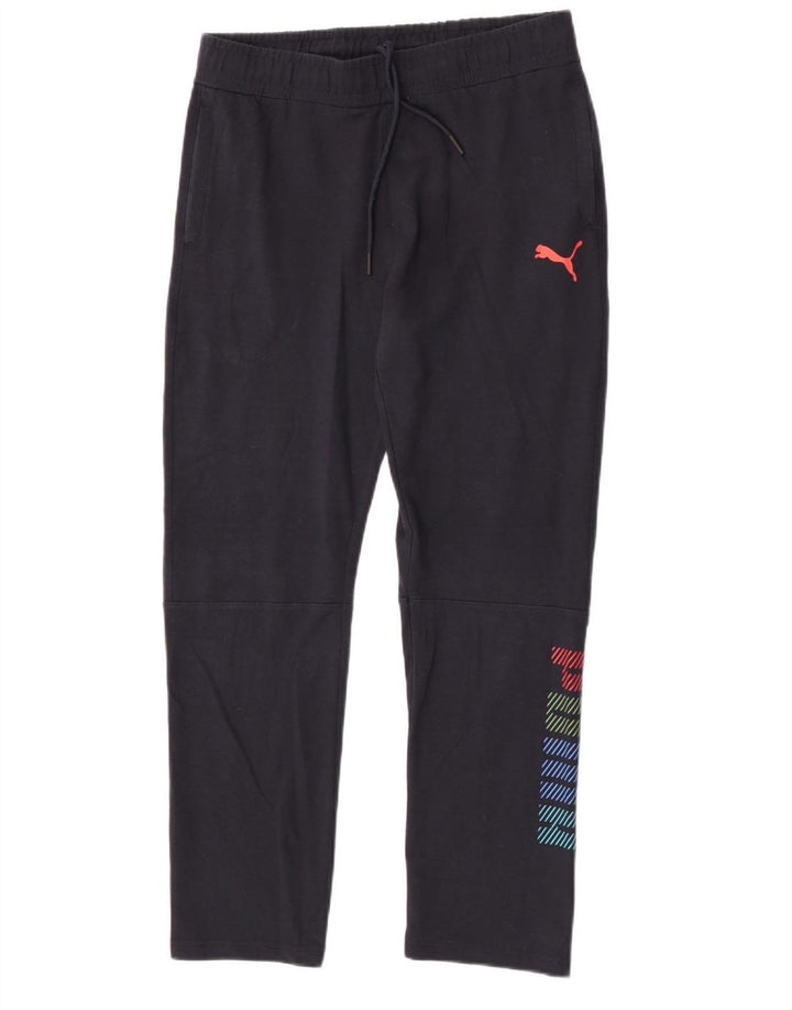 Puma Mens Graphic Tracksuit Trousers XL  Black Cotton