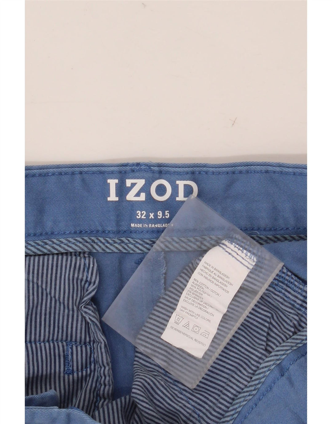 Pantaloncini chino da uomo IZOD W32 cotone blu medio