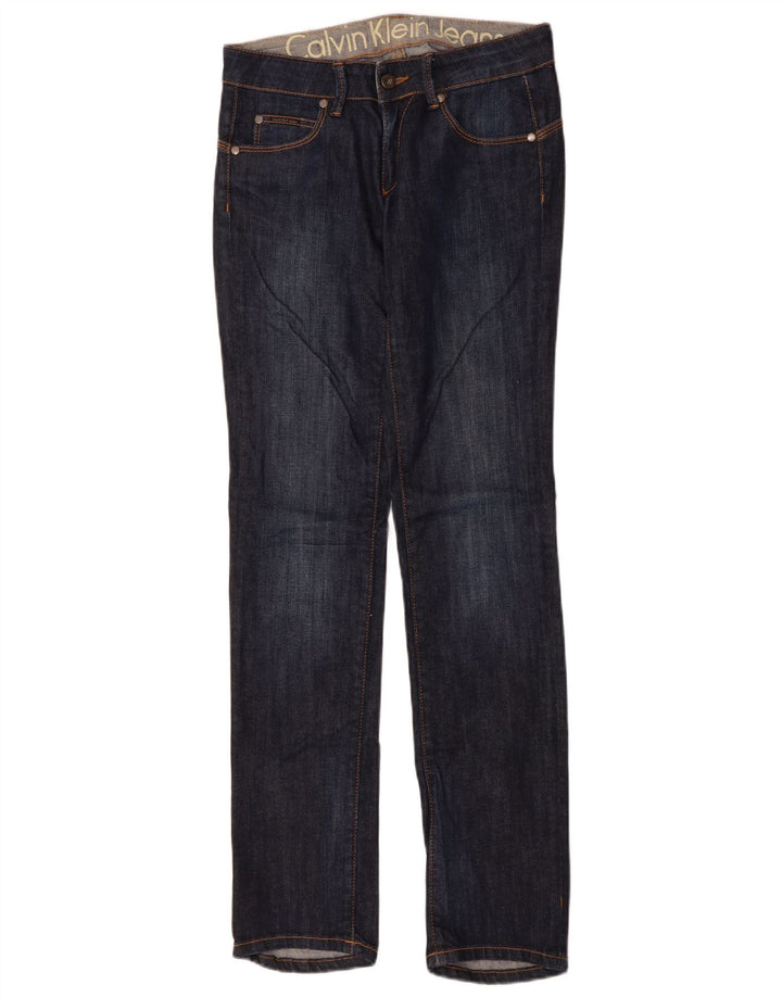 Calvin Klein Womens Slim Jeans W30 L33 Navy Blue