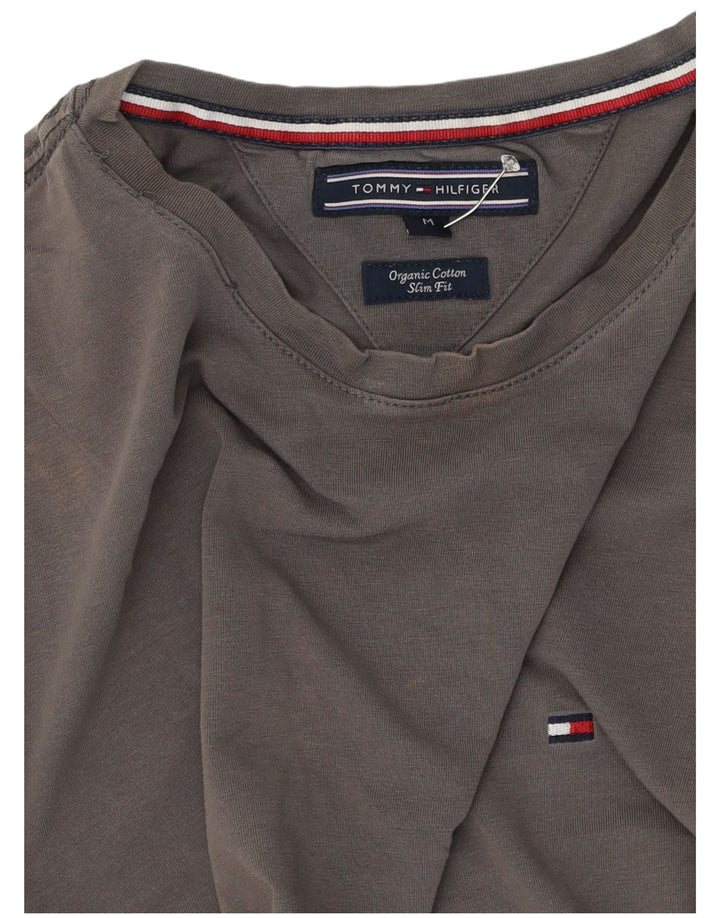 Tommy Hilfiger Herre Slim Fit T-Shirt Top Medium Grå Bomuld