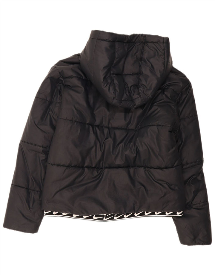 Nike Veste matelassée à capuche pour femme UK 14 Polyester noir moyen