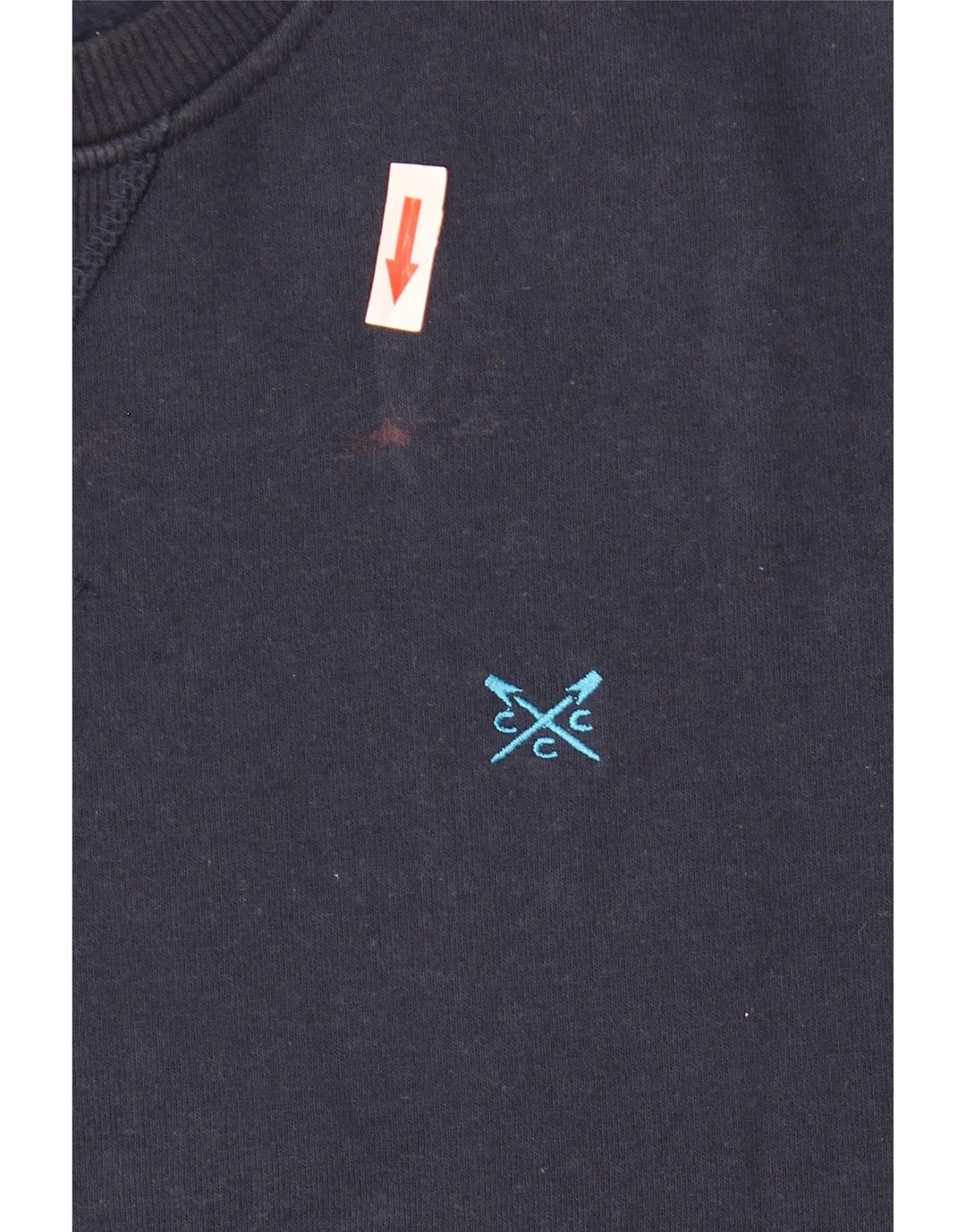 Crew Clothing Felpa da uomo Maglione grande in cotone blu navy