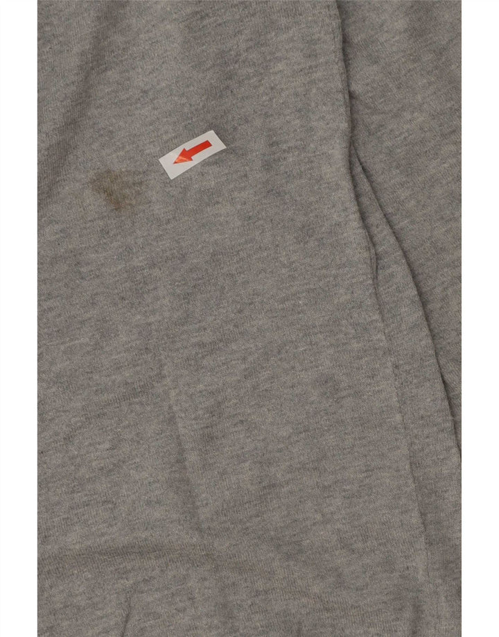 Massimo Dutti Mens Button Neck Jumper Sweater Large Grey Flecked Cotton