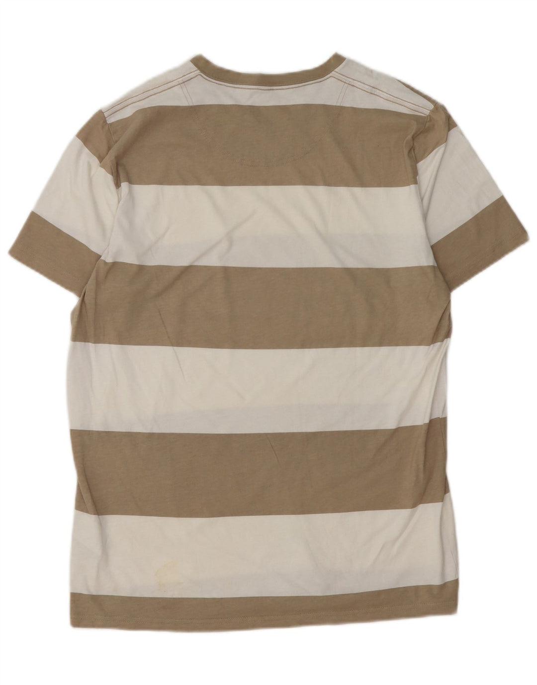 Hollister Mens T-Shirt Top Medium Brown Striped Cotton