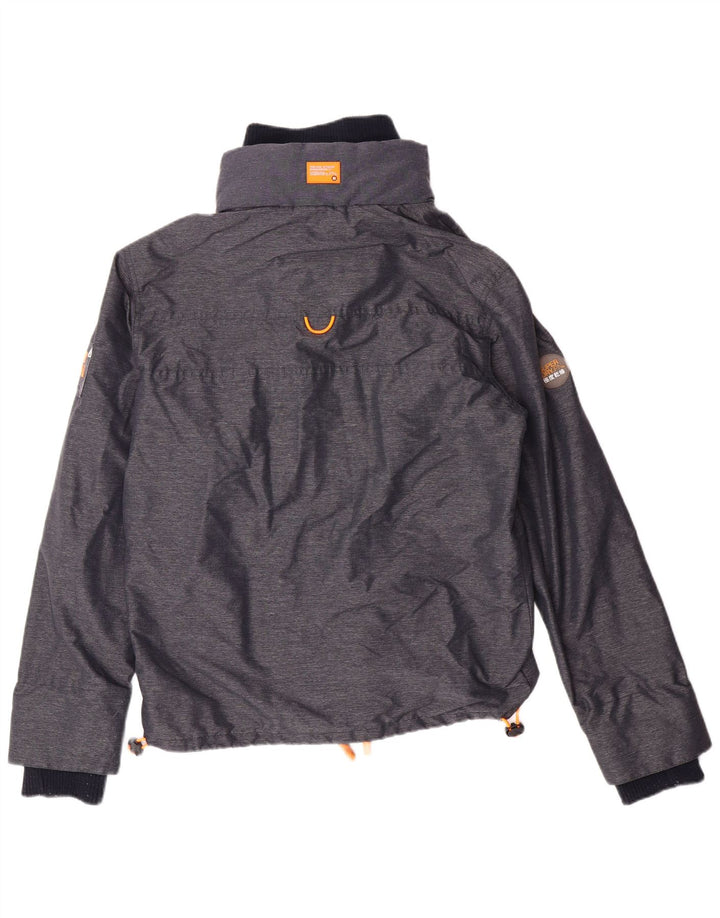 SUPERDRY Dame Windbreaker Jacket UK 14 Medium Blue Nylon