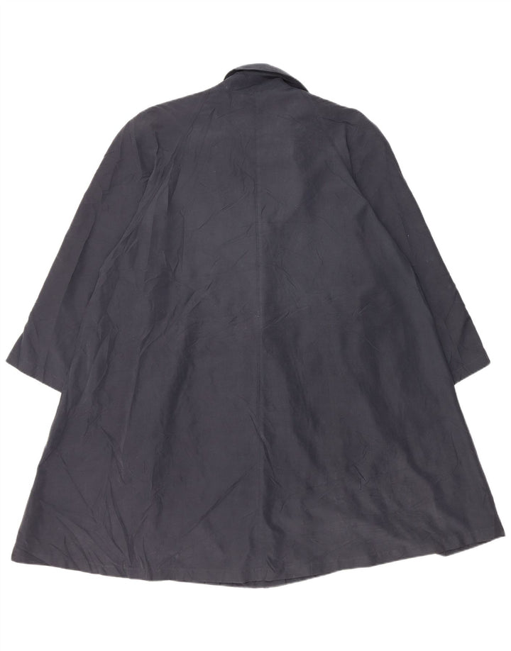 Luisa Spagnoli Damen Übergroßer Trenchcoat UK 10 Small Marineblau Polyester