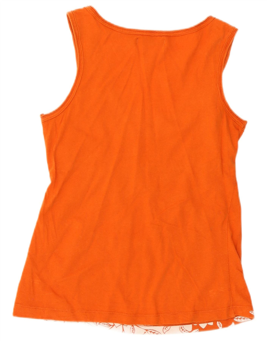 Zara Kvinders Grafisk Vest Top UK 12 Medium Orange Floral