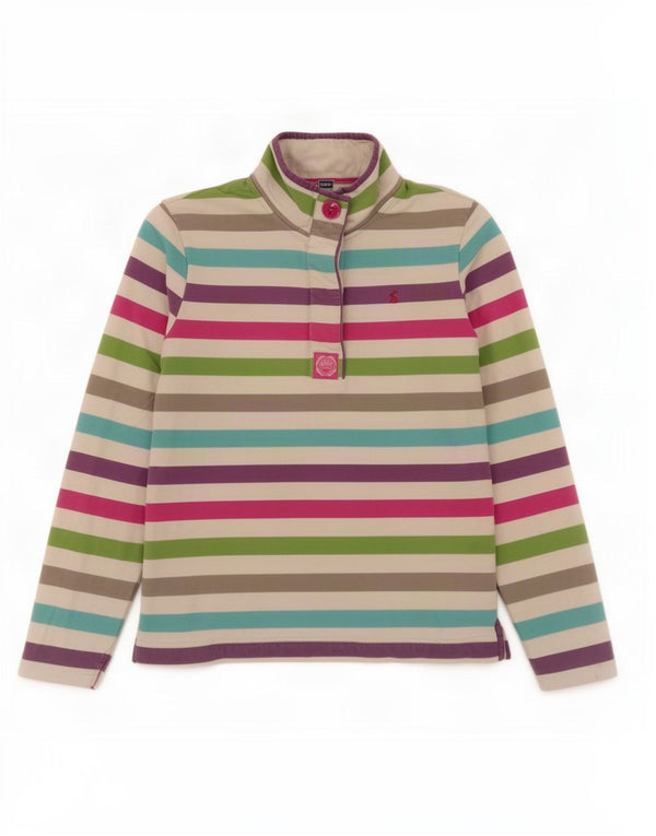 Joules Damen Sweatshirt-Pullover UK 12 Medium Mehrfarbig gestreift