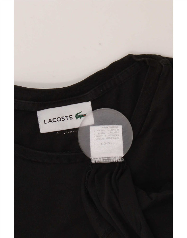 Lacoste Herre T-Shirt Top Medium Sort Bomuld