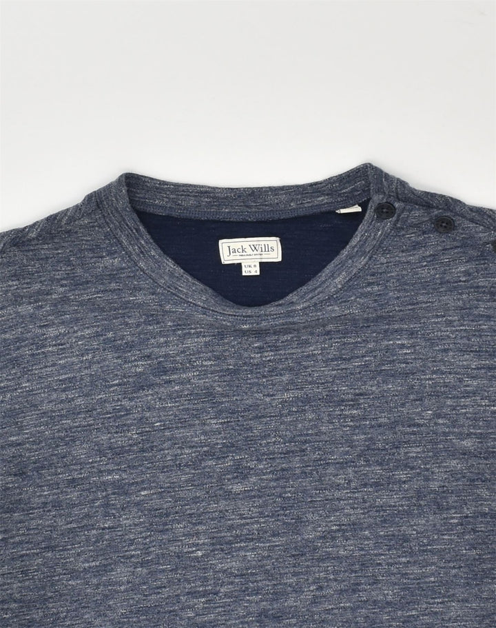JACK WILLS Womens T-Shirt Dress UK 8 Small Navy Blue Flecked Cotton | Vintage Jack Wills | Thrift | Second-Hand Jack Wills | Used Clothing | Messina Hembry 