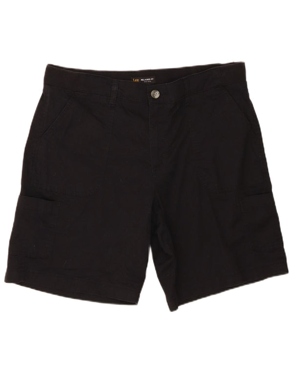 Lee Short cargo taille moyenne pour femme, coupe décontractée, US 14 XL W38, coton noir