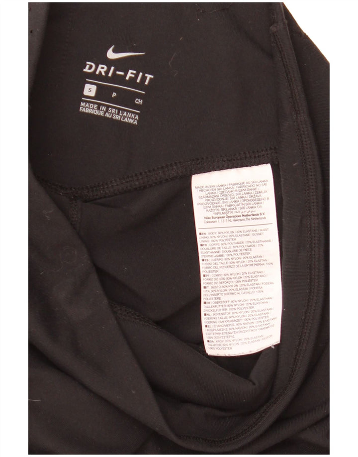 Nike Womens Dri Fit Leggings UK 8 Small  Black Nylon