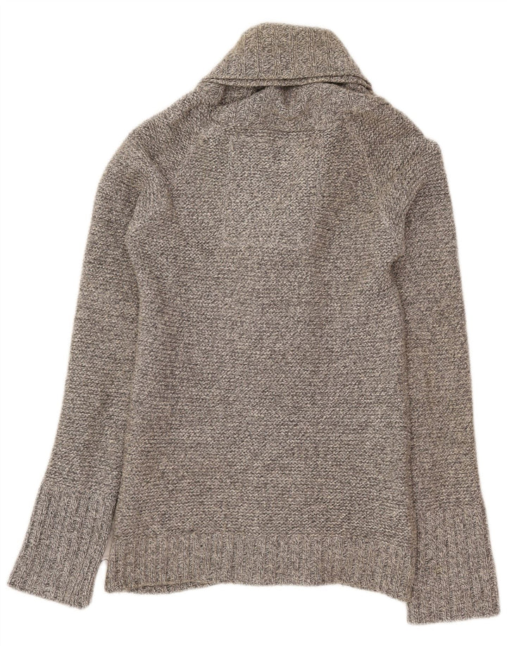Superdry Herren-Cardigan-Pullover aus mittelgrauer Baumwolle