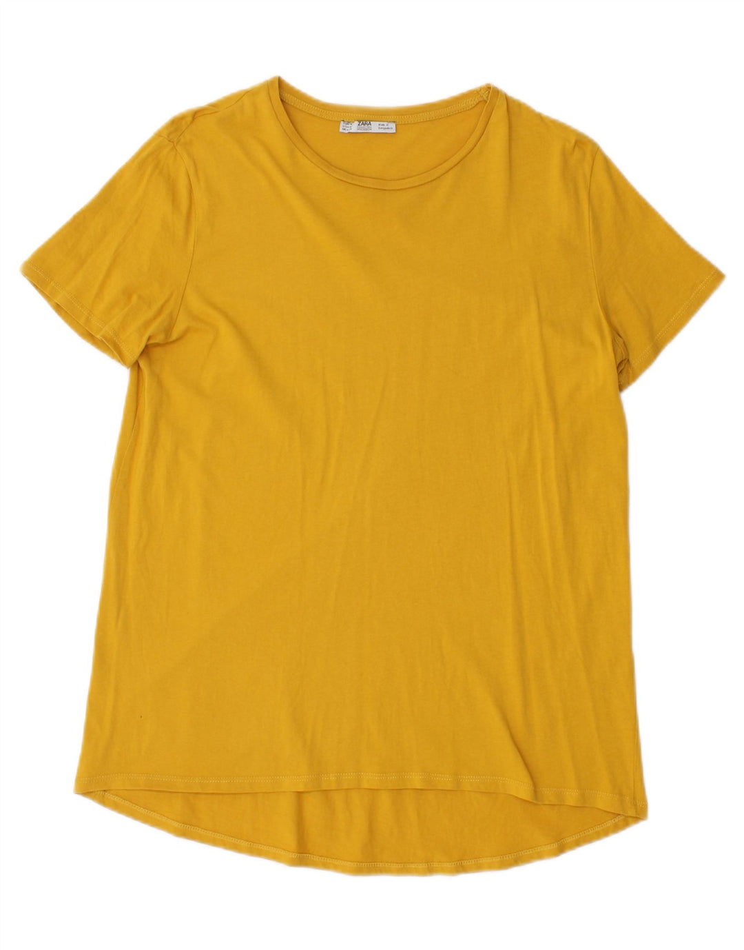 ZARA Womens T-Shirt Top UK 12 Medium Yellow Vintage Zara and Second-Hand Zara from Messina Hembry 