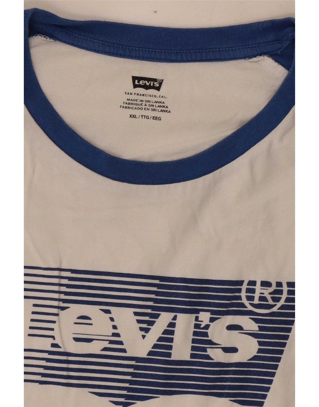 Tricou grafic pentru bărbați Levi's Top 2XL, alb, bloc de culoare