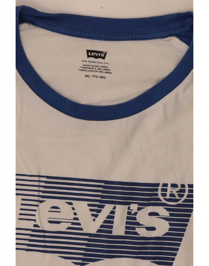 Tricou grafic pentru bărbați Levi's Top 2XL, alb, bloc de culoare