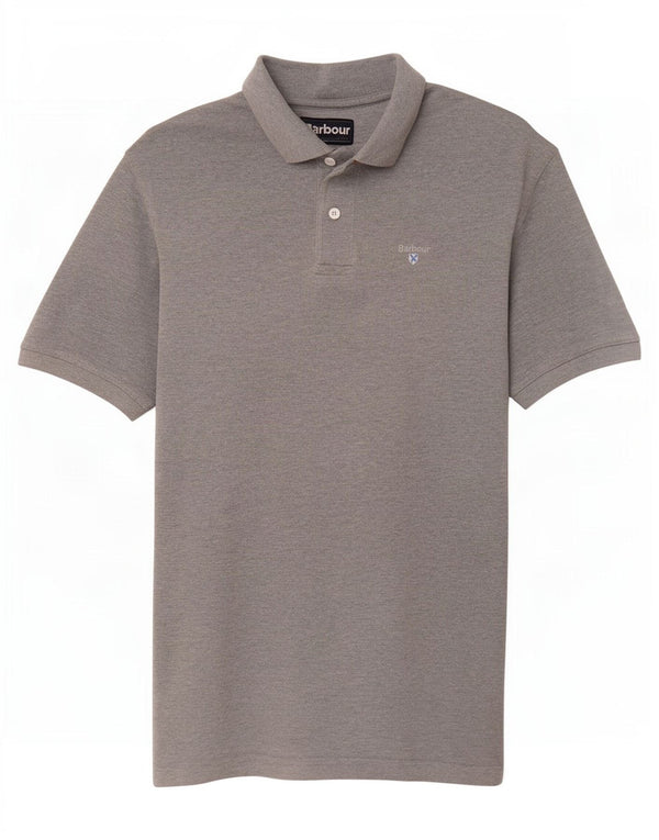 Barbour Mens Polo Shirt Large Grey Cotton