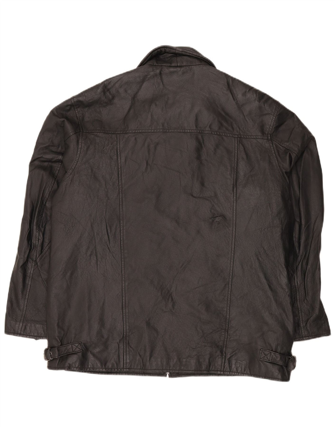 ANGELO LITRICO Giacca in pelle da uomo UK 42 XL Pelle nera