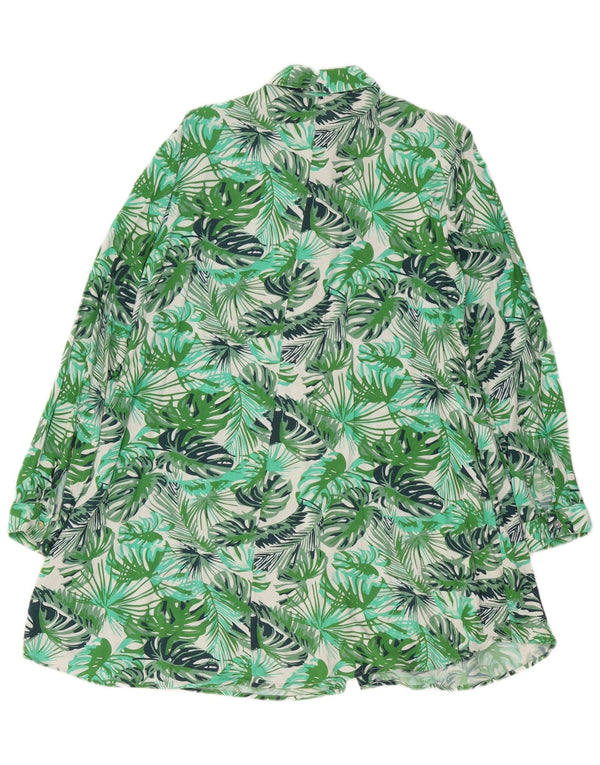 Rochie cămașă supradimensionată pentru femei Carrera UK 10 Small Green Floral Viscose