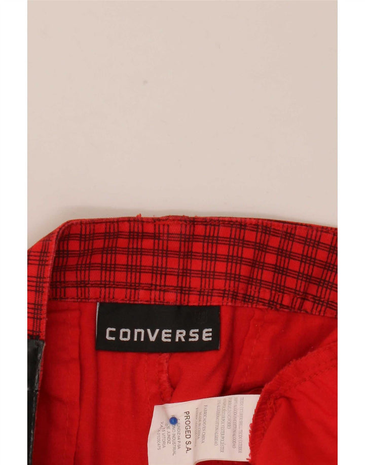 Converse Cargo Shorts til mænd W38 XL rødternet polyester