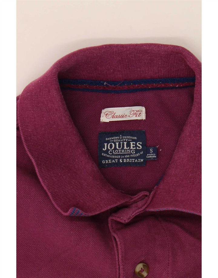 Joules Mens Classic Fit Polo Shirt Small Purple