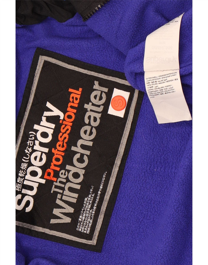 Superdry Womens Graphic Windbreaker Jacket UK 10 Small Black