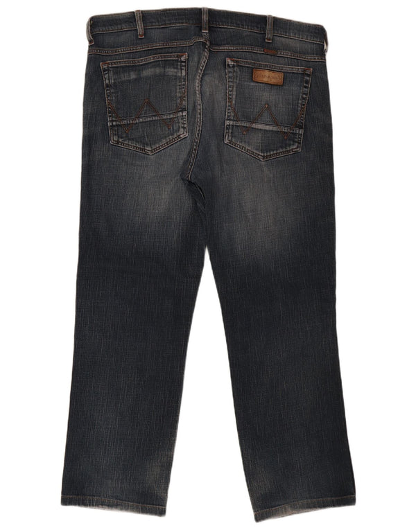 Wrangler Mens Greensboro Straight Jeans W38 L29 Blue Cotton
