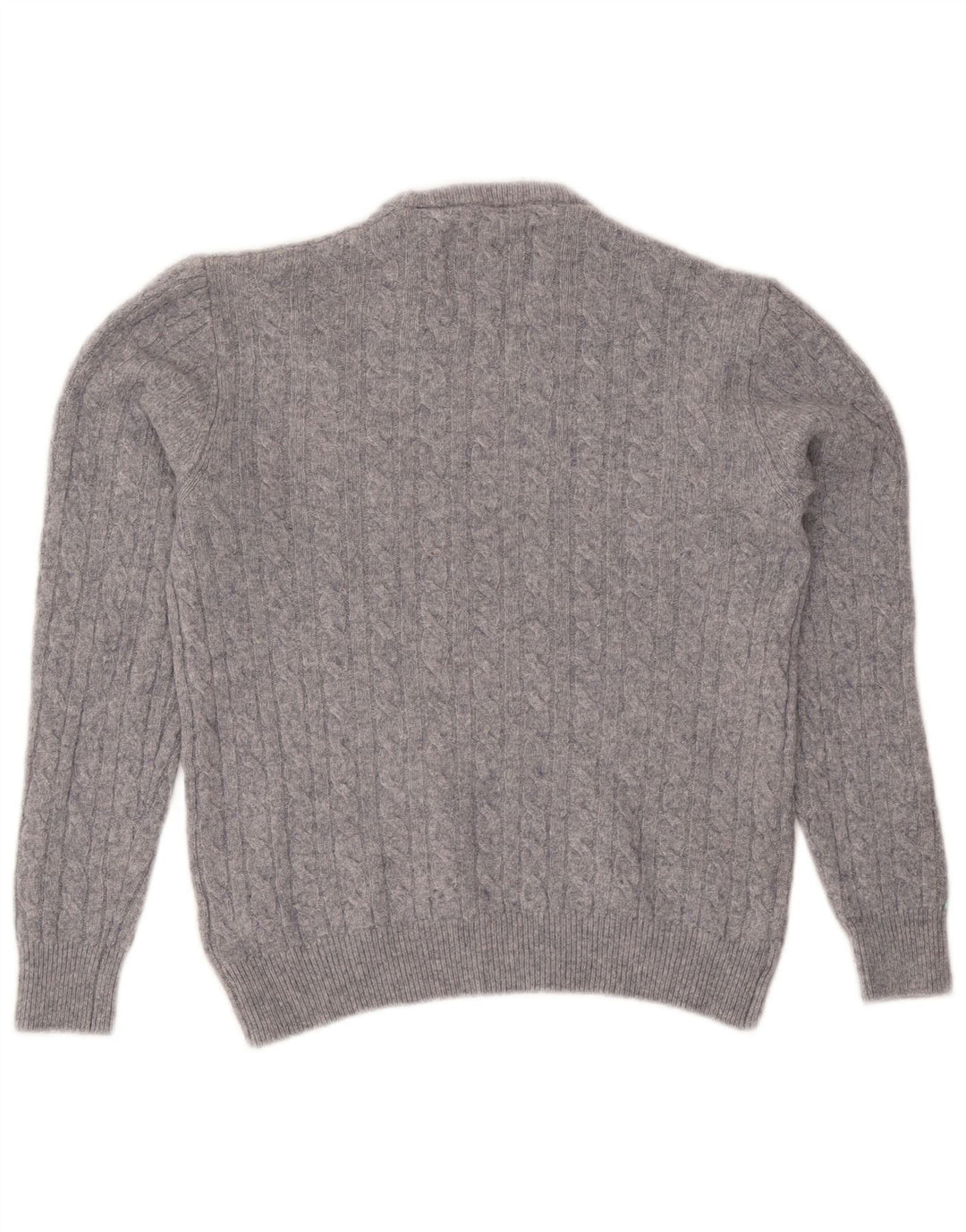 Jack Wills Damen-Pullover mit Rundhalsausschnitt, Gr. 14, mittelgrau gefleckte Wolle