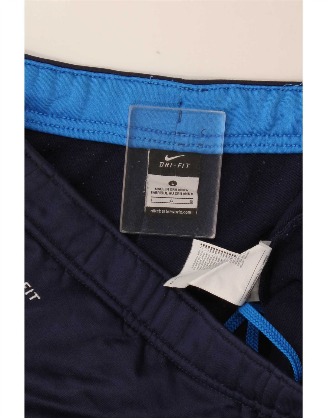 Calça de treino masculina Nike Dri Fit grande poliéster azul marinho