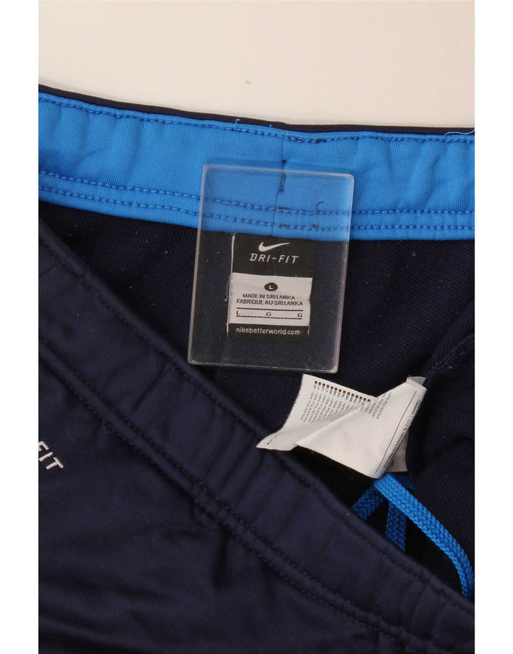 Calça de treino masculina Nike Dri Fit grande poliéster azul marinho