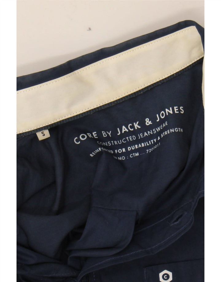 JACK & JONES Mens Shirt Small Navy Blue Cotton Vintage Jack & Jones and Second-Hand Jack & Jones from Messina Hembry 