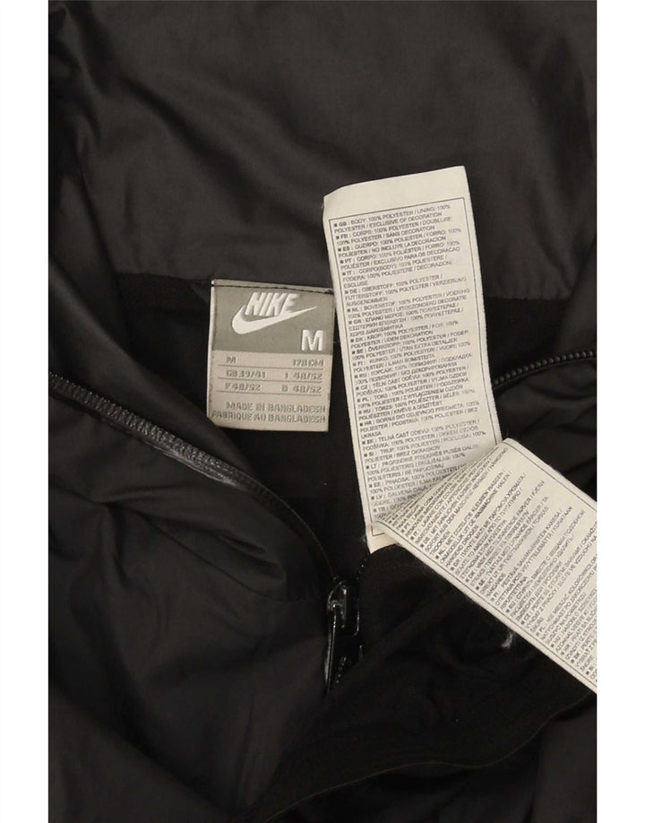 Nike Mens Tracksuit Top Jacket UK 39/41 Medium Black Polyester