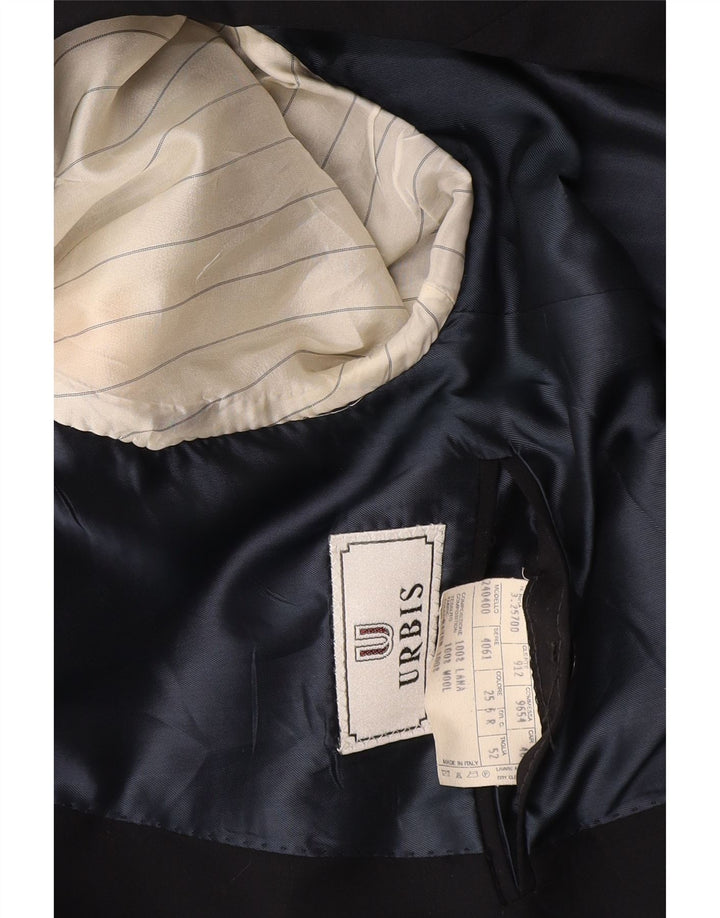 Urbis Mens 2 Button Blazer Jacket IT 52 XL Navy Blue Wool