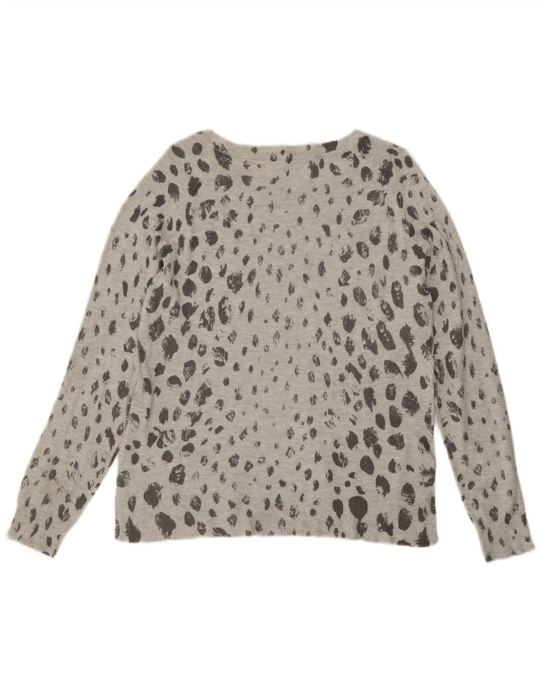 Marks & Spencer Womens Boat Neck Jumper Sweater UK 12 Medium Grey