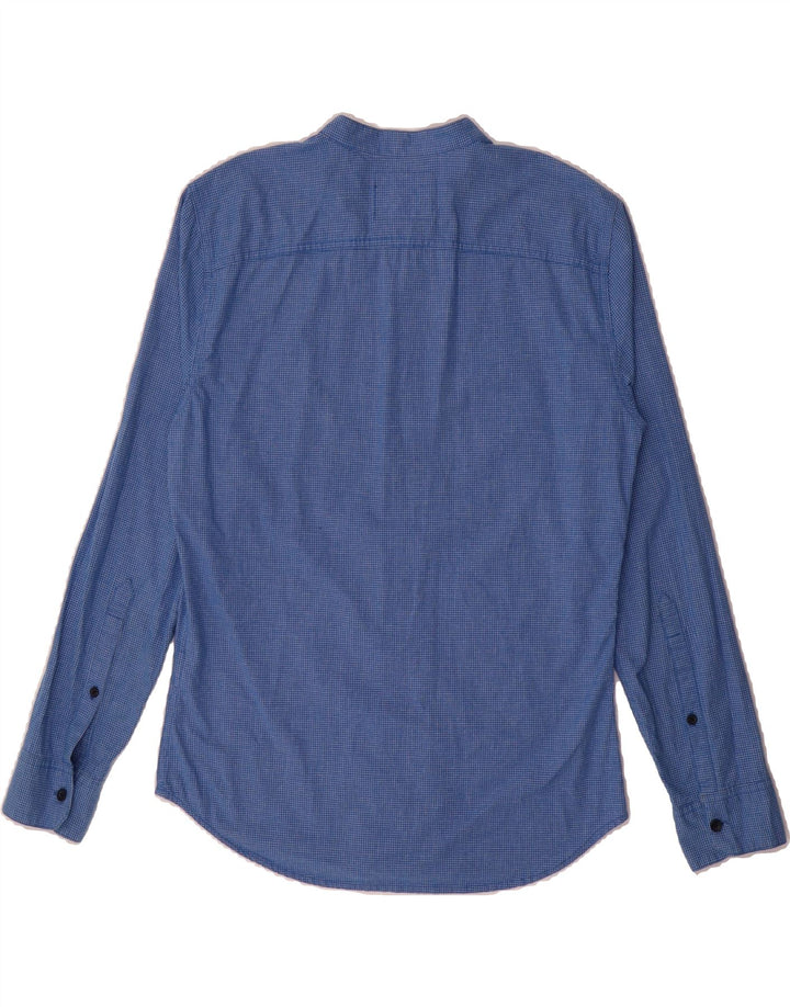HOLLISTER Mens Muscle Shirt Small Blue Check Cotton Vintage Hollister and Second-Hand Hollister from Messina Hembry 
